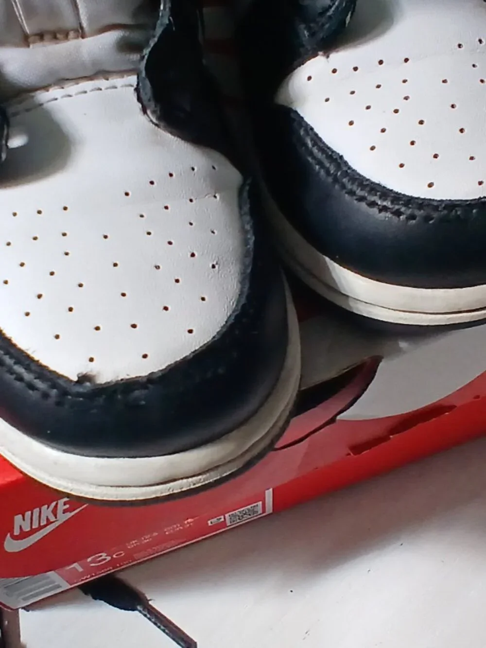 Nike Black and White Low-Top Sneakers Dunks Pandas Kids 13c